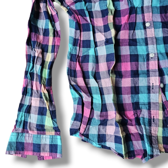 5️⃣ for 2️⃣5️⃣ Old Navy Plaid Flannel Button Up Long Sleeve - Picture 8 of 11